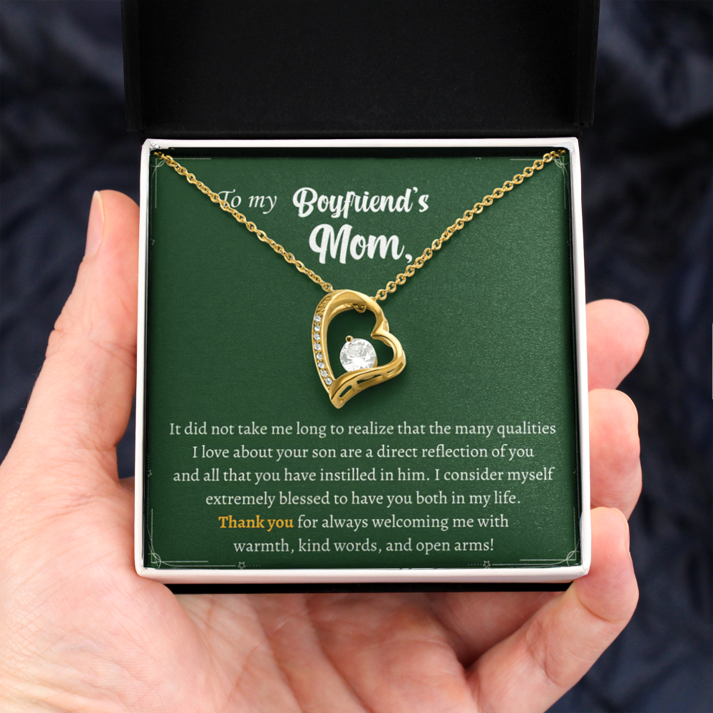 Gift for Boyfriend's Mom - Thank you for always welcoming me with warmth, kind words, and open arms!